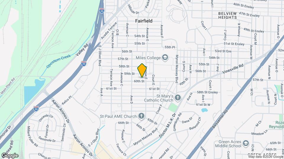 430 60th St Ensley Map and Location Details