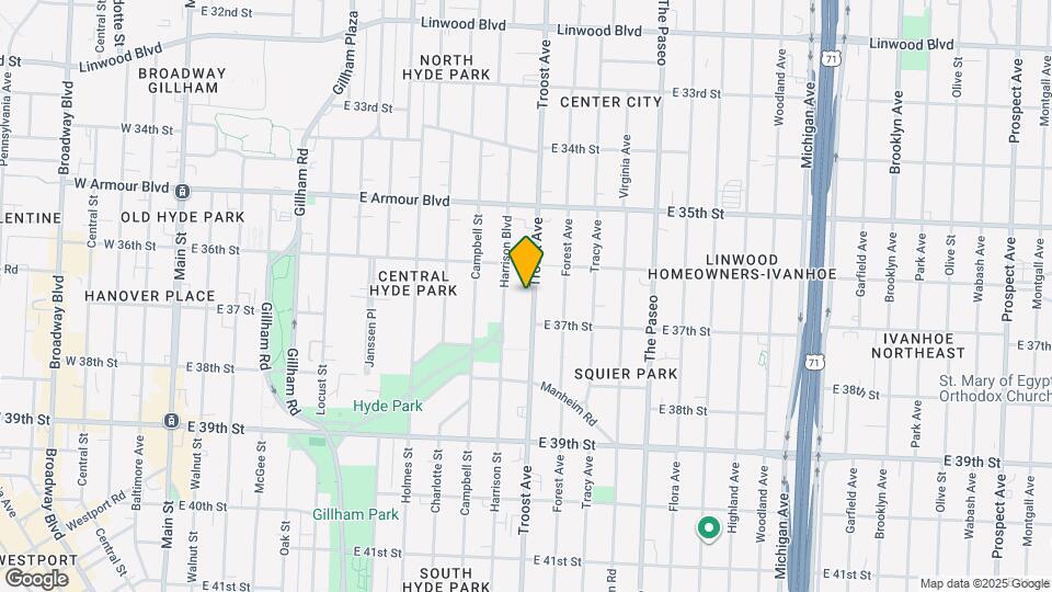 3620 Troost Ave Map and Location Details