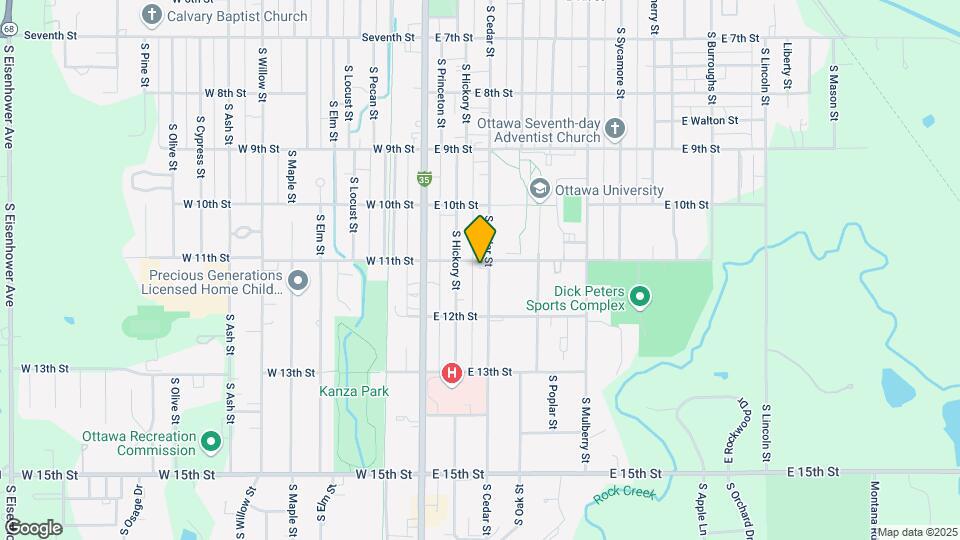 1108 S Cedar St, Unit 1 Map and Location Details