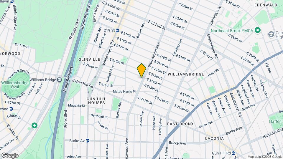 3609 Bronxwood Ave Map and Location Details