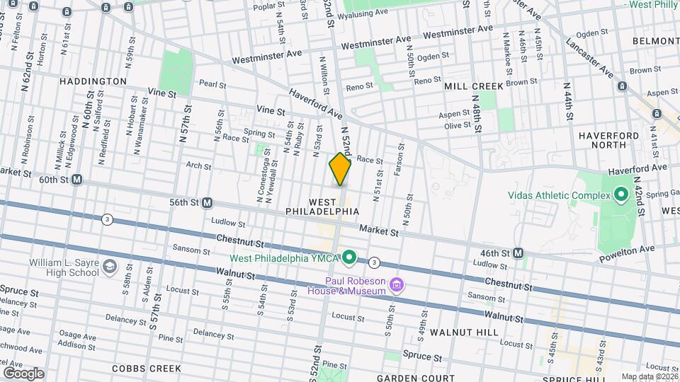 52 N 52nd St Mapa y Detalles de la Ubicación