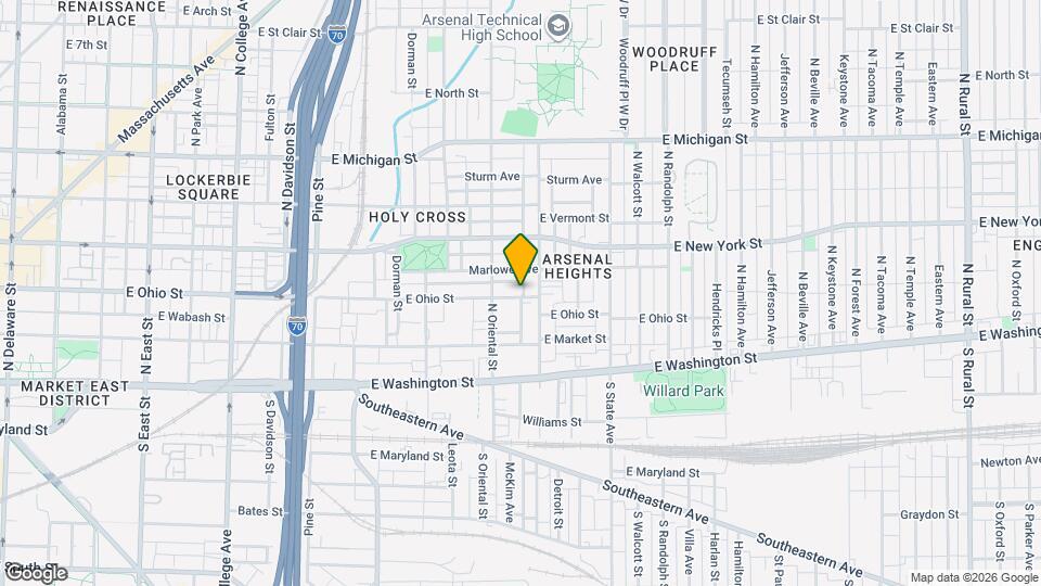 1430 E Ohio St Map and Location Details