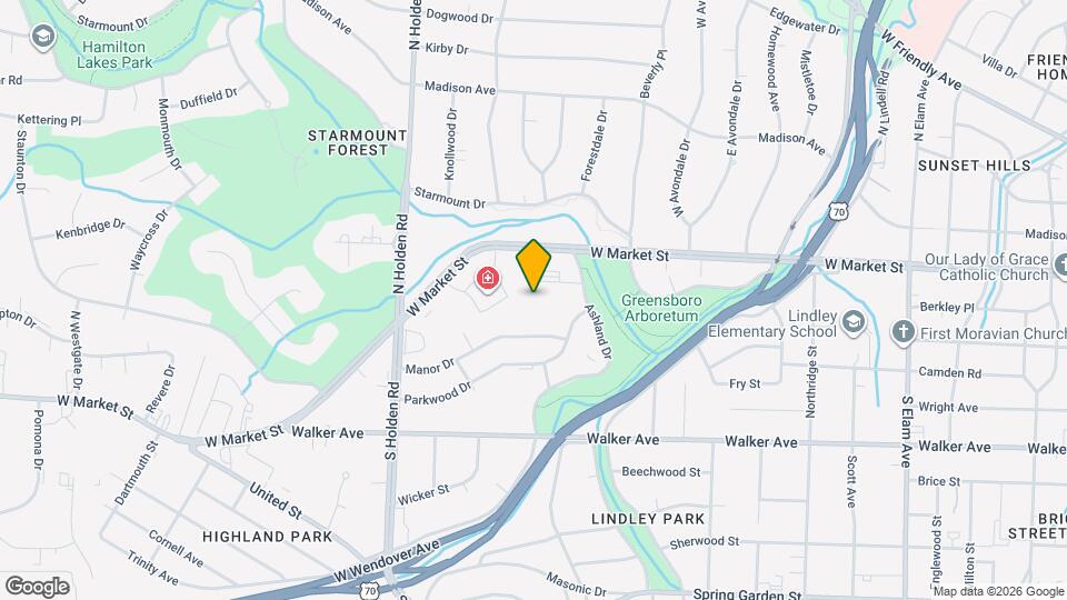 The Lindley Mapa y Detalles de la Ubicación