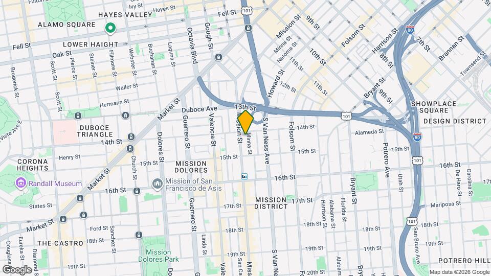 1825 Mission St Map and Location Details