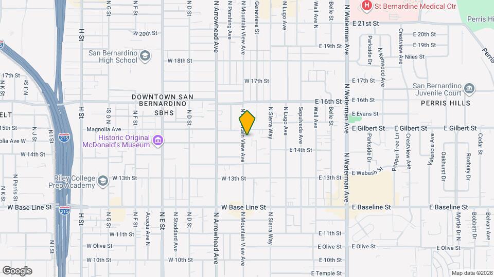 1441 N Mountain View Ave Map and Location Details