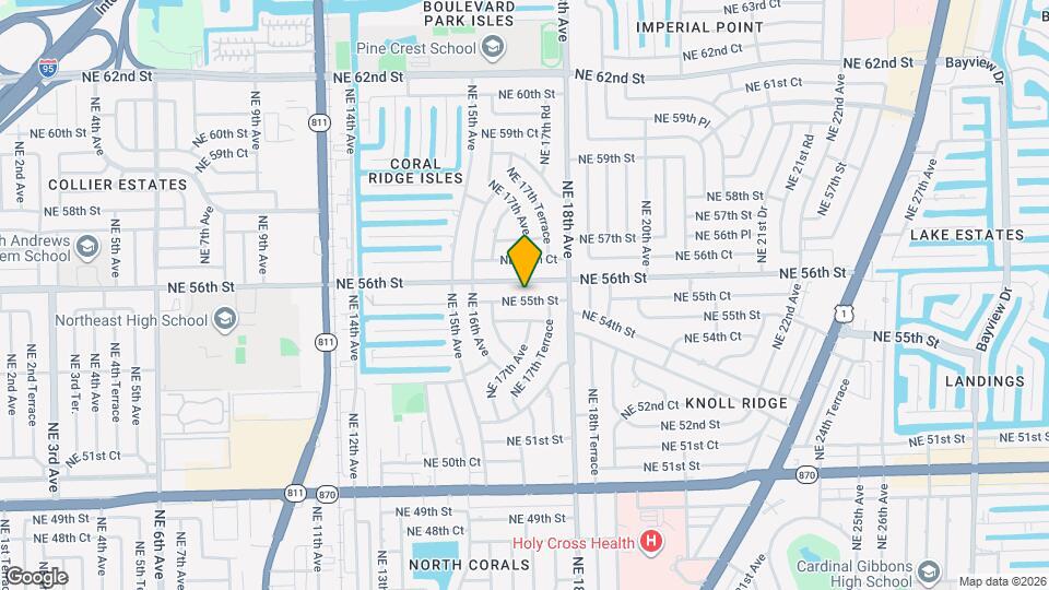 1701 NE 55th St Map and Location Details
