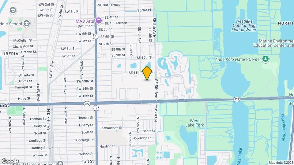 401 SE 14th St Mapa y Detalles de la Ubicación