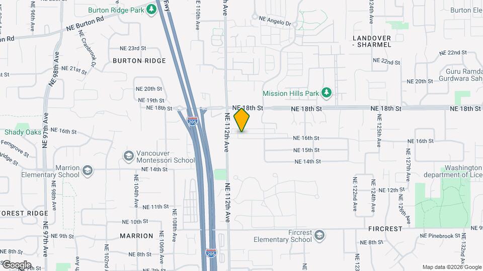11306 NE 16th St Map and Location Details