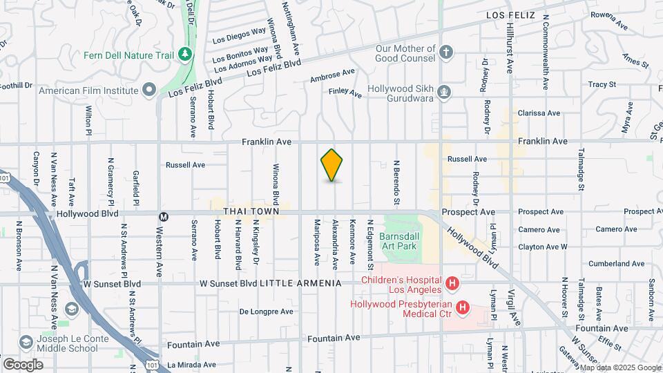 1745 N Alexandria Ave Map and Location Details