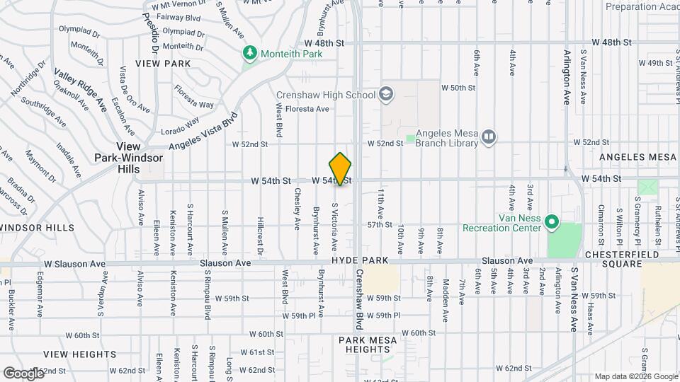 5414 S Victoria Ave Map and Location Details