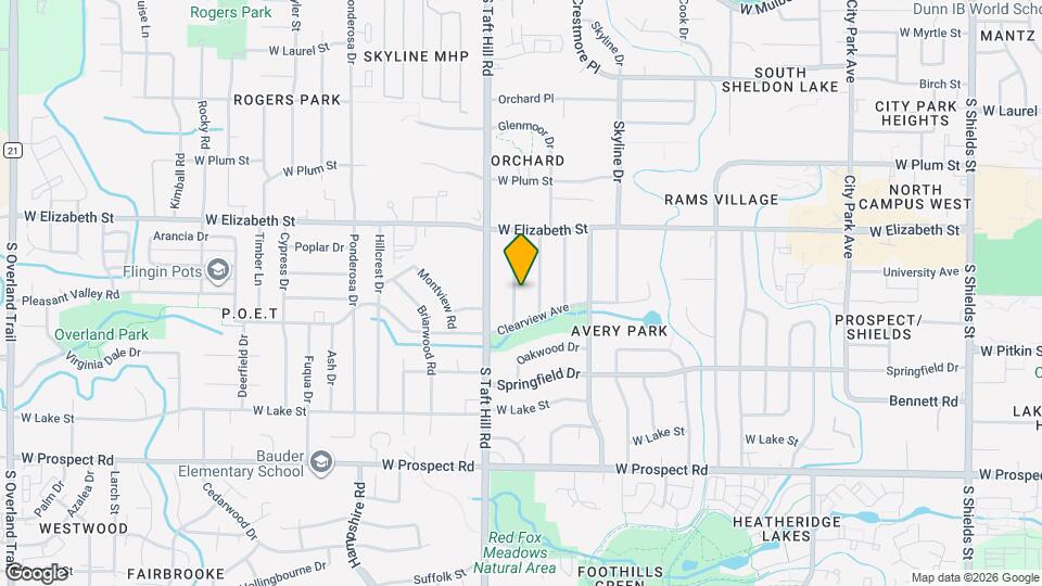 1032 Meadowbrook Dr Mapa y Detalles de la Ubicación