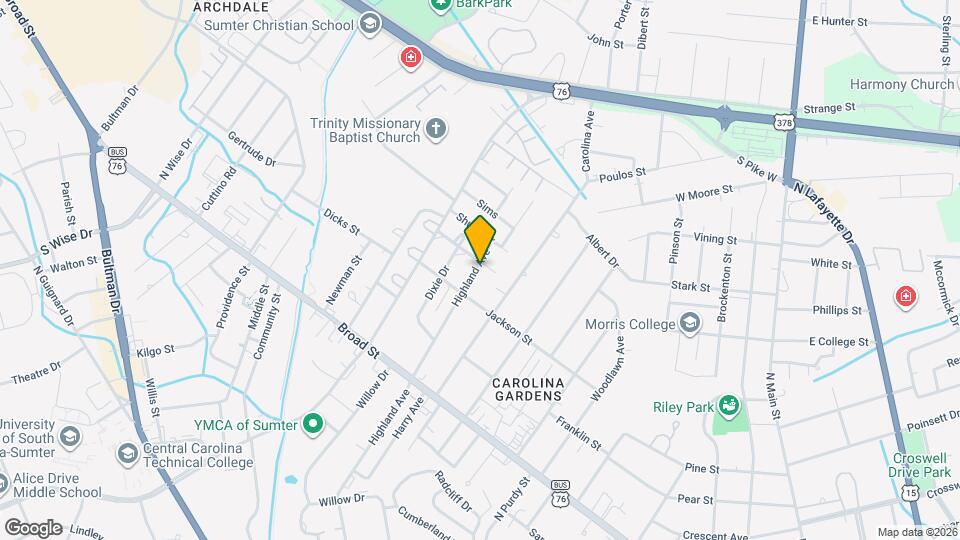 219 Highland Ave Map and Location Details