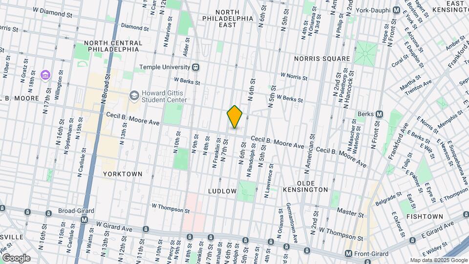 1706 N Marshall St Map and Location Details