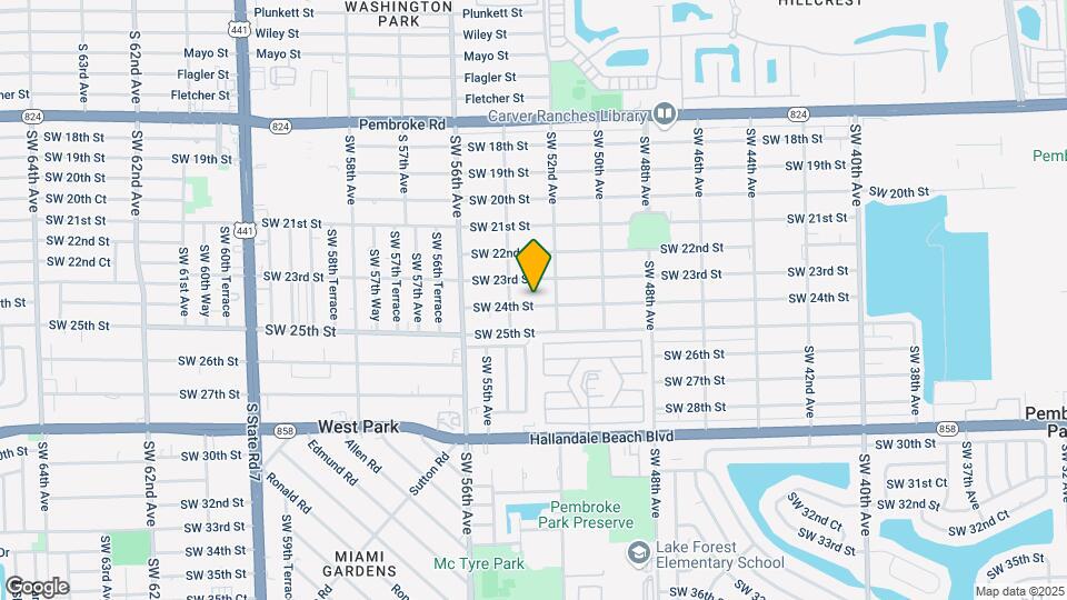 5317 SW 24th St Map and Location Details