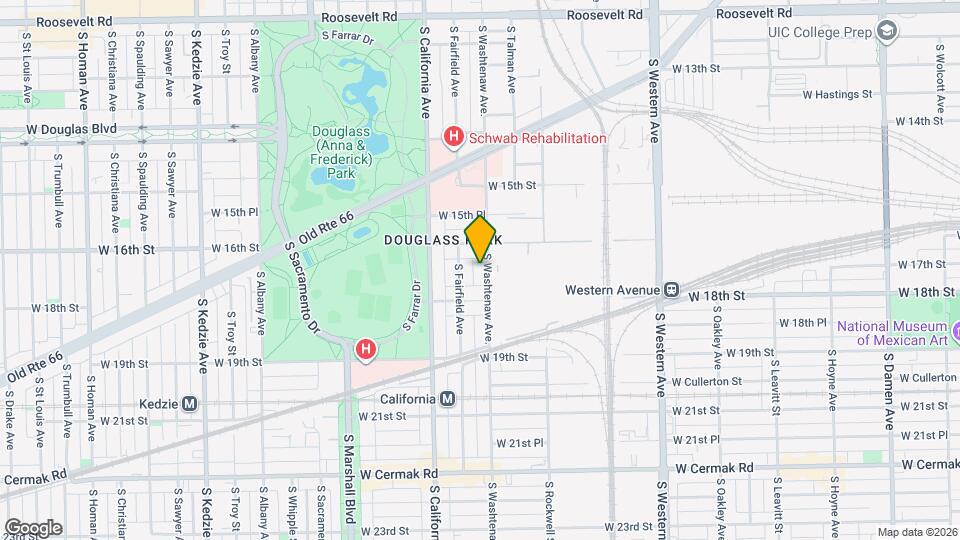 1626 S Washtenaw Ave, Unit 2nd floor Map and Location Details
