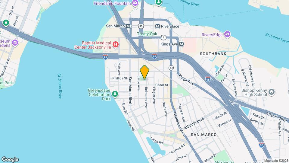 1456 Belmonte Ave Map and Location Details