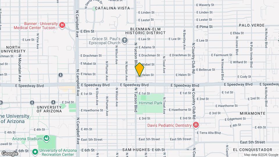 1140 N Tucson Blvd Map and Location Details