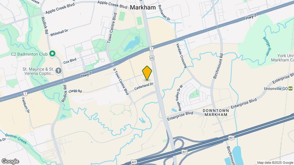Vendome Markham Condominium Map and Location Details