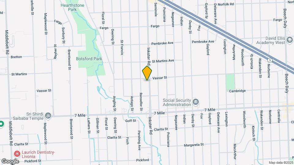19383 Inkster Rd Map and Location Details