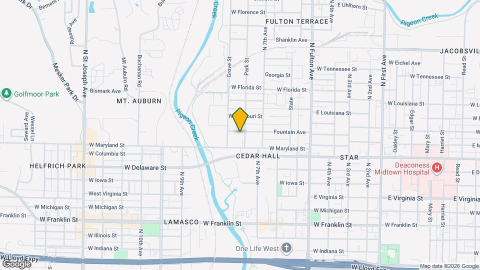 1608 Fountain Ave Map and Location Details