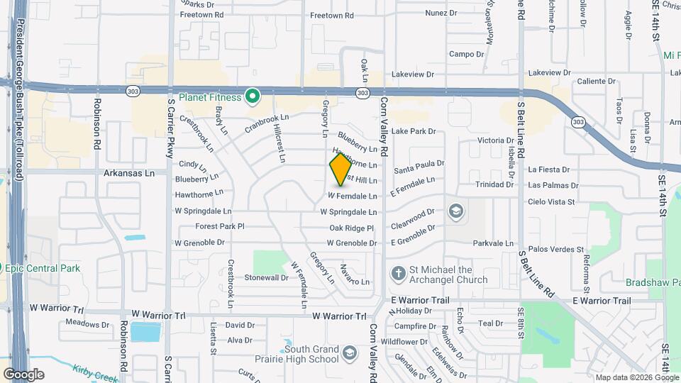 418 W Ferndale Ln Mapa y Detalles de la Ubicación