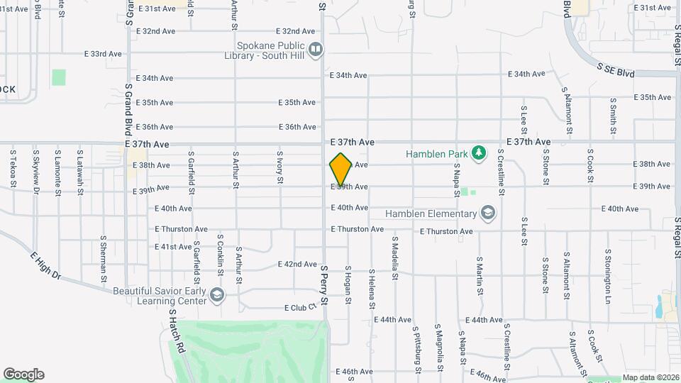 1424 E 39th Ave Map and Location Details