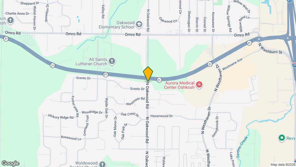 890 N Oakwood Rd Map and Location Details