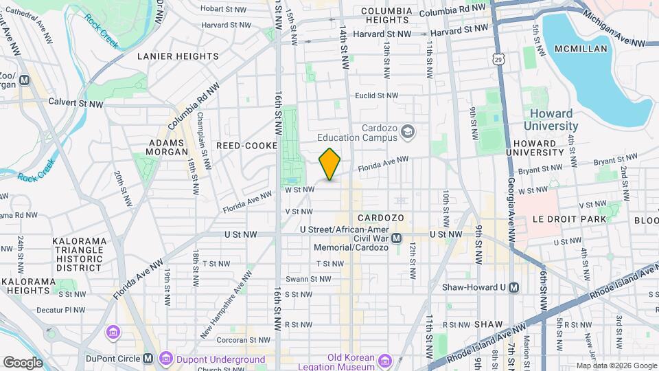 1429 W Street NW Unit 1 Map and Location Details