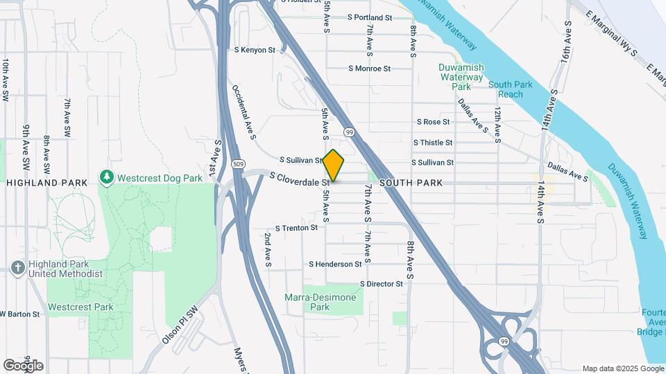 505 S Cloverdale St Map and Location Details