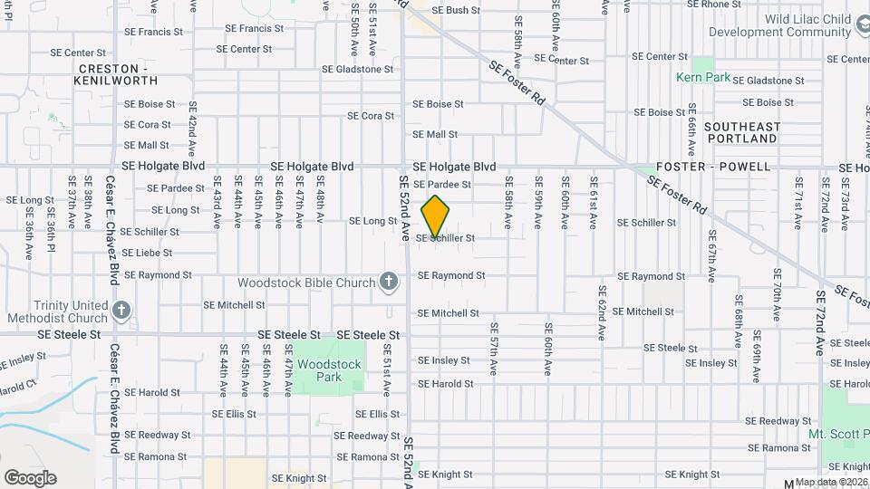 5310 SE Schiller Street, Unit Apt. C Map and Location Details