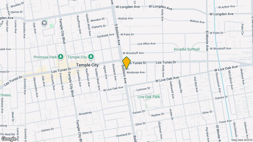 2728 S Baldwin Ave Map and Location Details