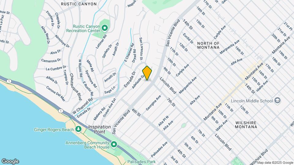 621 San Vicente Blvd Map and Location Details