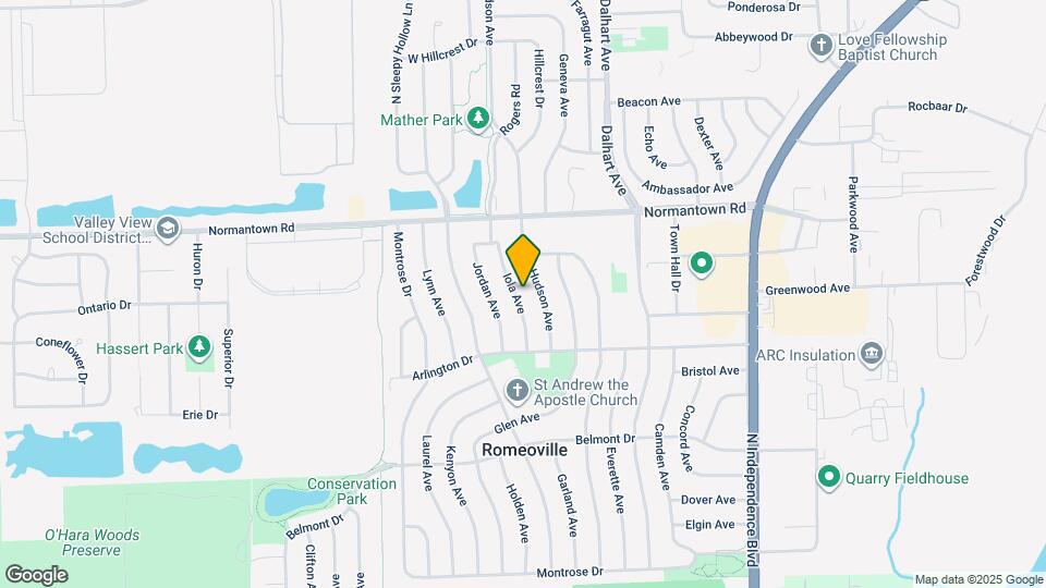 619 Iola Ave Map and Location Details