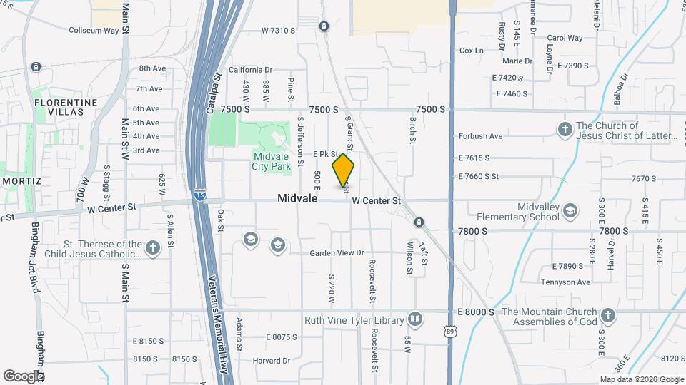 184 W Center St Map and Location Details