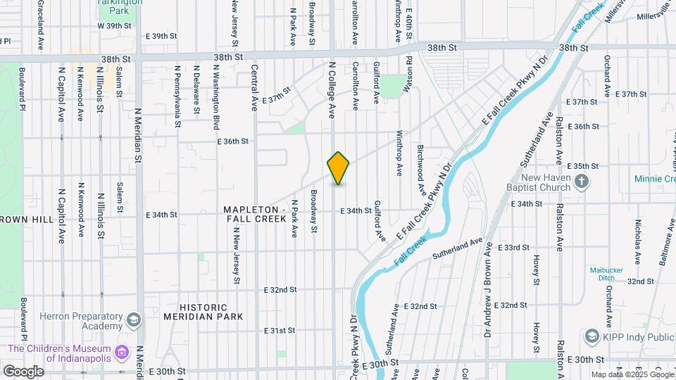 3433 N College Ave Map and Location Details