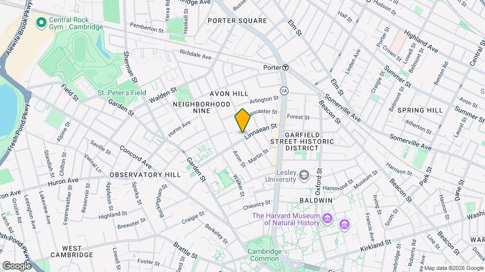 31 Linnaean St, Unit 2 Map and Location Details