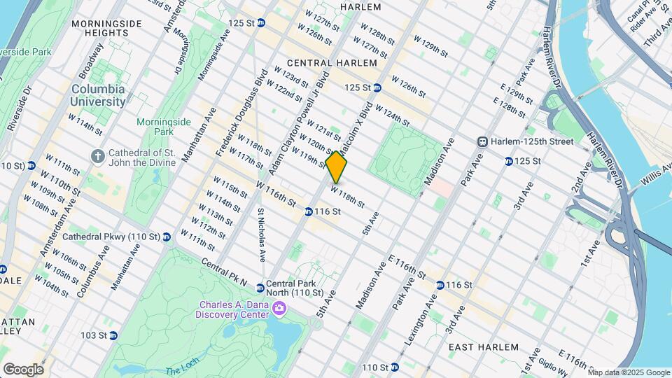 77 W 118th St Map and Location Details