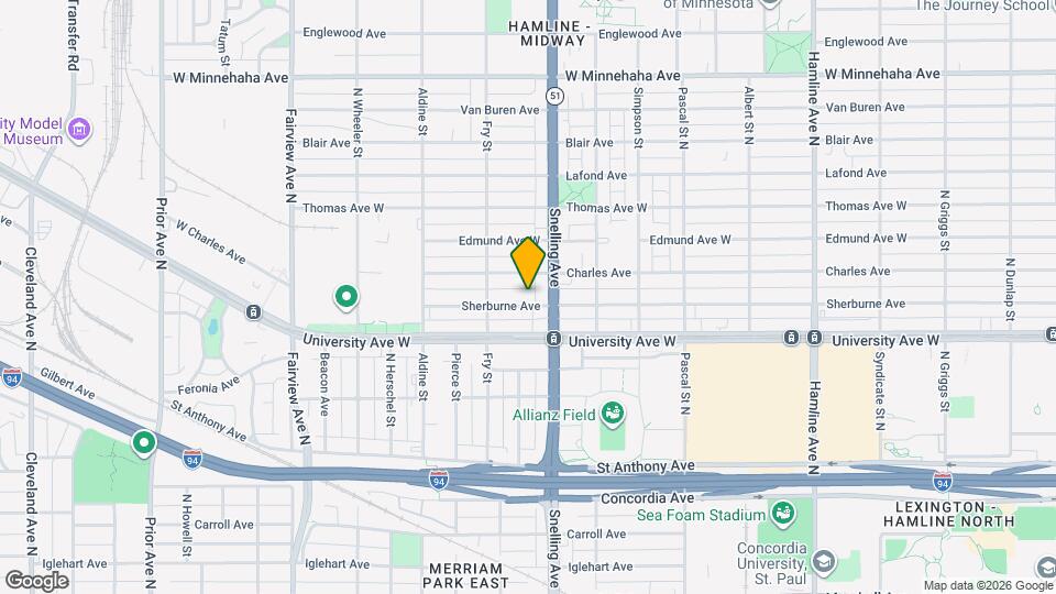 1601 Sherburne Ave Map and Location Details