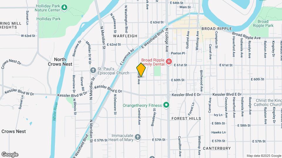 6001 Central Ave Map and Location Details