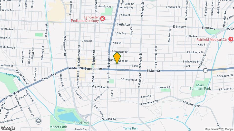 116 N Pearl Ave, Unit Upper unit Map and Location Details