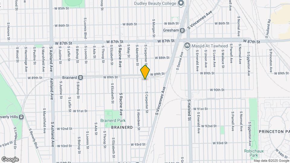 8920 S Carpenter St Map and Location Details