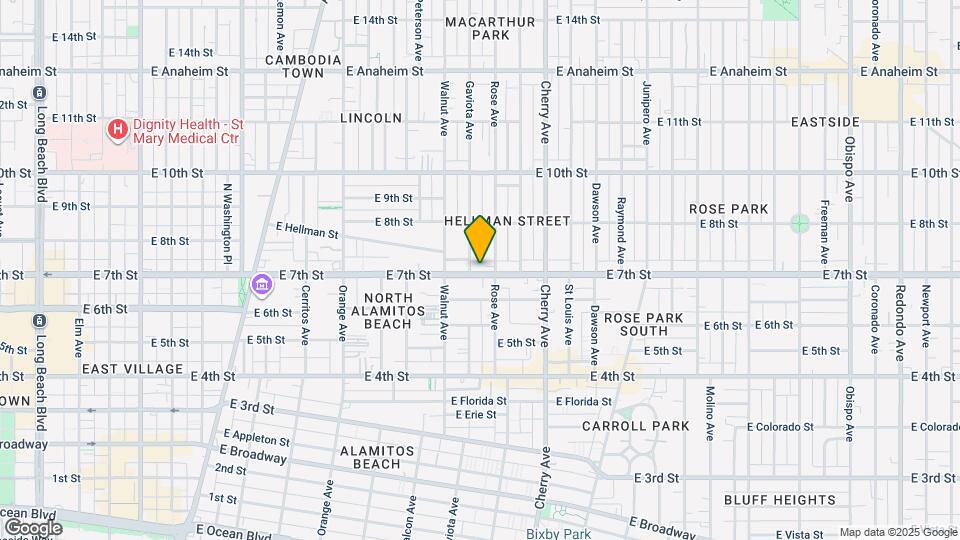 1715 E 7th St Map and Location Details