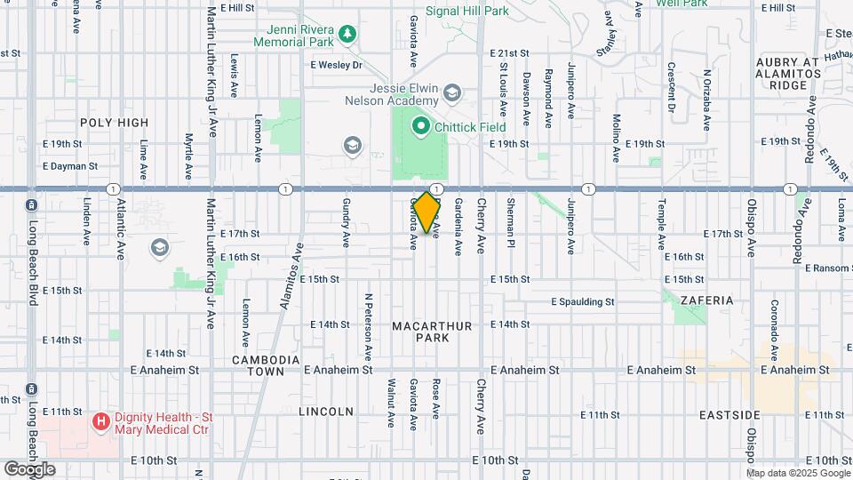 1629 Rose Ave Map and Location Details