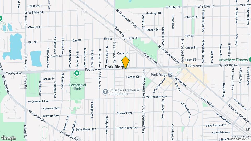 1027 W Touhy Ave Map and Location Details