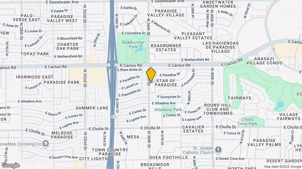 11821 N 36th St Map and Location Details