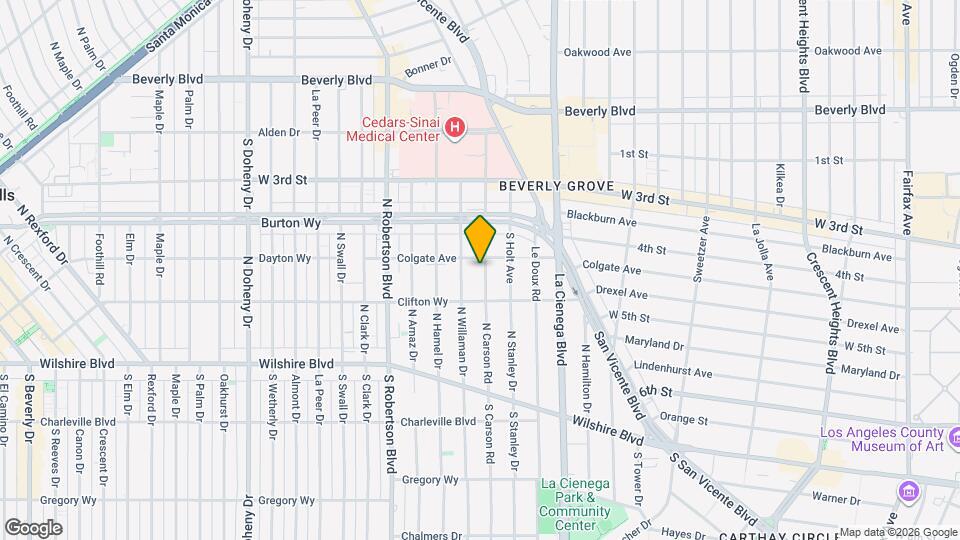 465 S Sherbourne Dr Map and Location Details