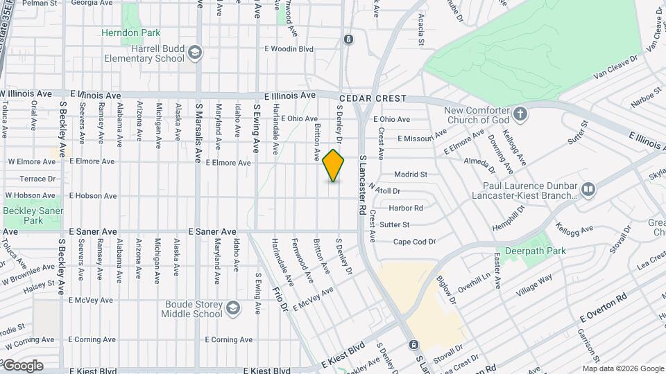 2633 S Denley Dr Map and Location Details