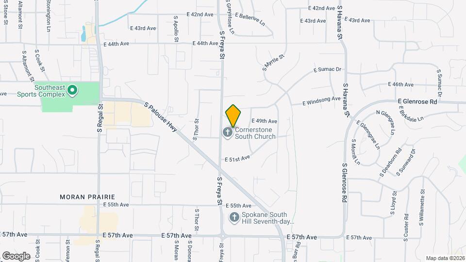 5111 S Freya St Map and Location Details