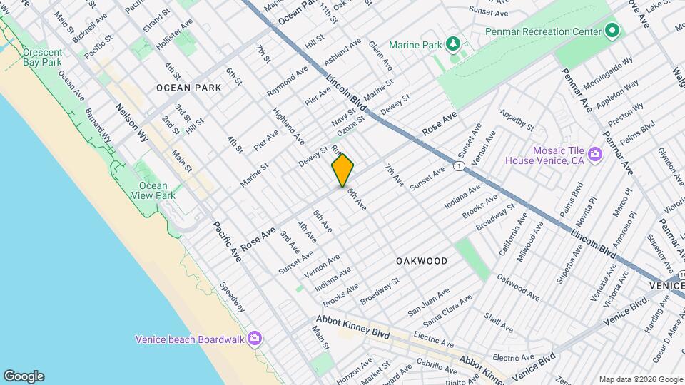 558 Rose Ave Mapa y Detalles de la Ubicación