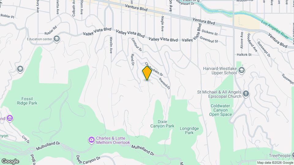 3601 Dixie Canyon Ave Map and Location Details